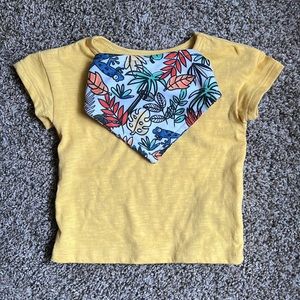 Yellow orange 0-3 months shirt with bandanna
